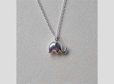 Silver elephant necklace sterling silver 3D by littleglamour