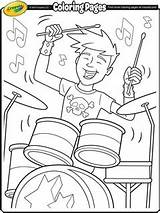 Drummer Crayola sketch template