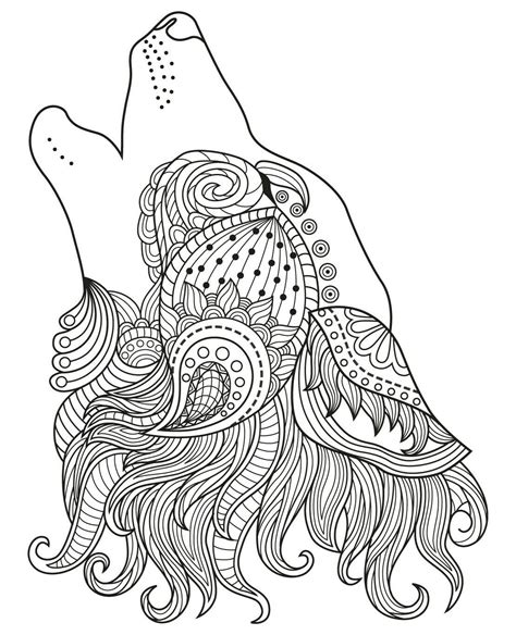 fresh wolf mandala coloring pages collection pattern coloring pages
