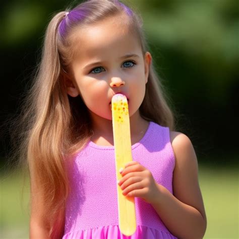 girl sucking popsicle
