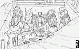 Simbel Ramses Ii Oncoloring sketch template