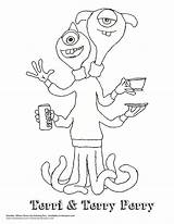 Monsters Coloring Pages Inc Characters Monster University Getcolorings Getdrawings sketch template