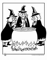 Halloween Witch Coloring Witches Cauldron Pages Kids Flying Brujas Printable Printer Send Button Special Print Only Use Click Woojr sketch template