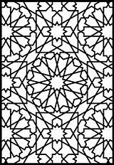 Alhambra Geometric Mandalas sketch template