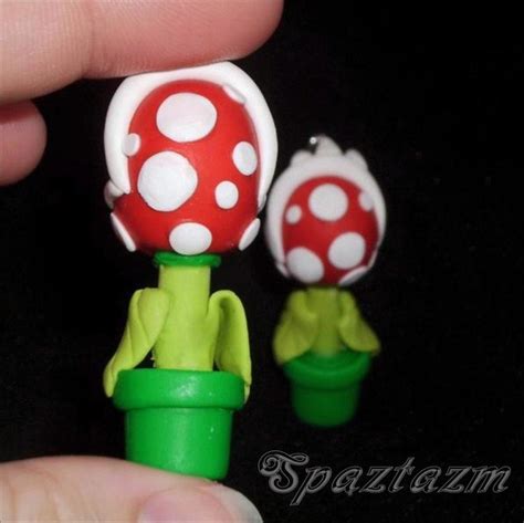 piranha plant earrings as seen on g4 aots made in the usa in etsy