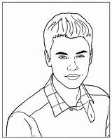 Justin Bieber Coloring Pages Music Icon Print Cute Printable Cartoon Drawing Popular Color Book Getdrawings sketch template