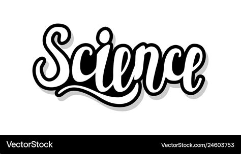science calligraphy template text   design vector image
