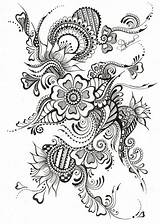 Maori Zentangle Coloring Pages Tattoo Designs Mehndi Tattoos Henna Doodle Floral Color Patterns Nice Drawing Flowers Drawings Zentangles Bazaart Mandalas sketch template