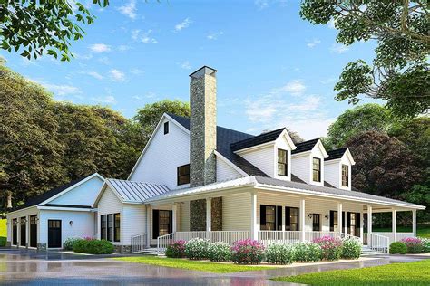 country home plan  wonderful wraparound porch  architectural designs house plans