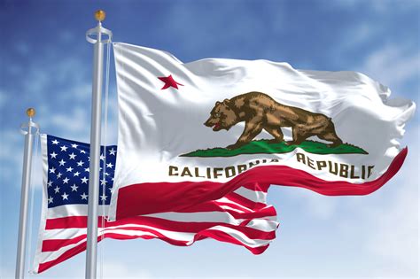 california state flag waving  united states flag public policy