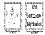 Mysteries Rosary Booklets Coloring Preview sketch template