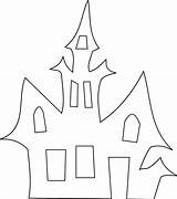 Haunted Halloween House Coloring Pages Printable Template Outline Houses Cutouts Templates Outlines Printables Pattern Crafts Kids Horror Use Popular Merrychristmaswishes sketch template