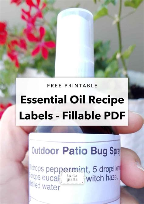 Free Printable Essential Oil Bottle Labels Tortagialla