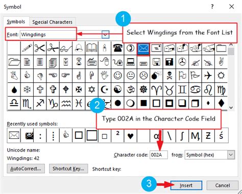 ways  insert mailenvelope symbol text  word  keyboard