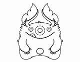 Coloring Furry Monster Coloringcrew sketch template