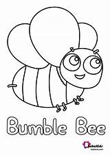 Coloring Bumble Bumblebee Bubakids Animalcoloring sketch template