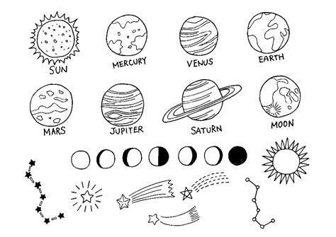 planets coloring pages  pieces print   kids