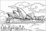 Coloring Opera House Colouring Sydney Australia Pages Kids Around Australian Uluru Printable Flag Activityvillage Related Board History Activities Map Classroom sketch template