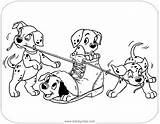 Pages Puppies Disneyclips Coloring Dalmatians Printable Boot Playing sketch template