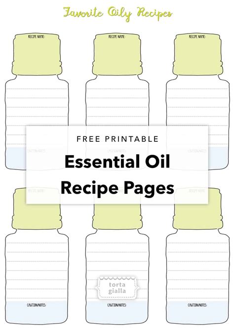 printable essential oil recipe pages tortagialla