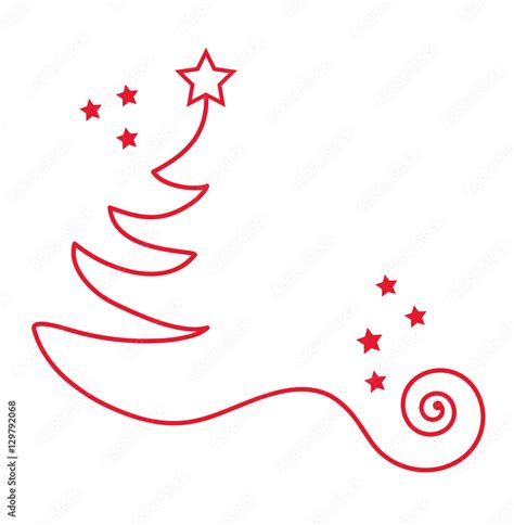 vector illustration   stylized christmas tree albero  natale