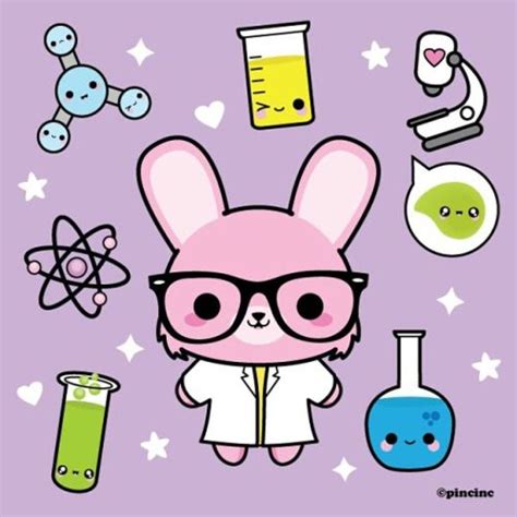 bunny scientist  pincinc  kawaii cute illustration vector