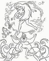 Coloring Pages Mermaid Ursula Little Ariel Disney Library Clipart sketch template
