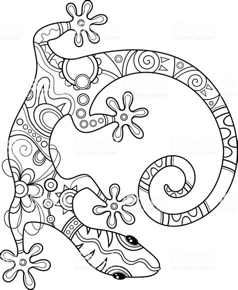 vector tribal decorative lizard patterned design tattoo