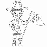 Scout Colouring Childish sketch template