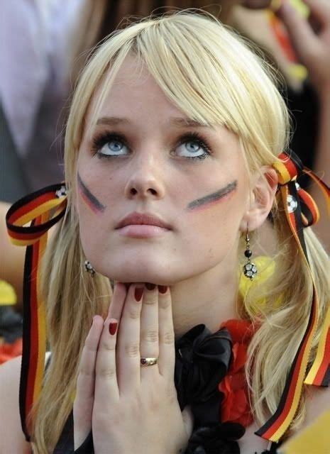 Beautiful Girl From Germany Hot Football Fans Football Girls Soccer