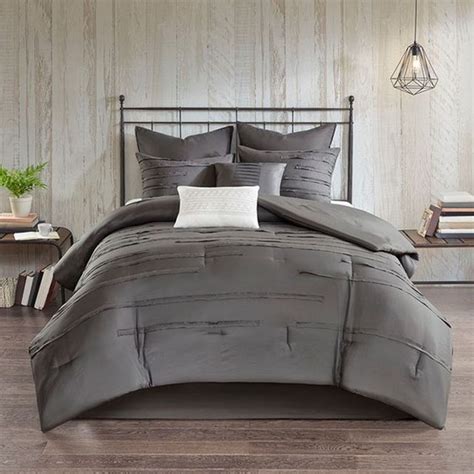 olliix   design grey jenda  piece king comforter set big sandy superstore furniture