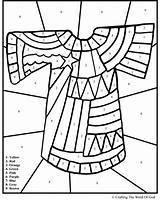 Coat Joseph Many Colors Sunday School Coloring Pages Color Kids Number sketch template