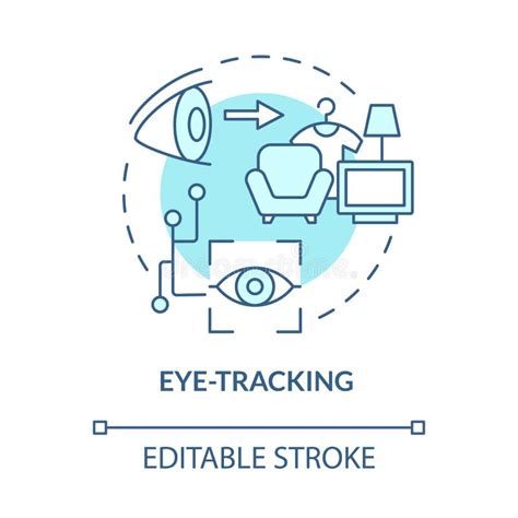 eye movement detection concept icon stock vector illustration