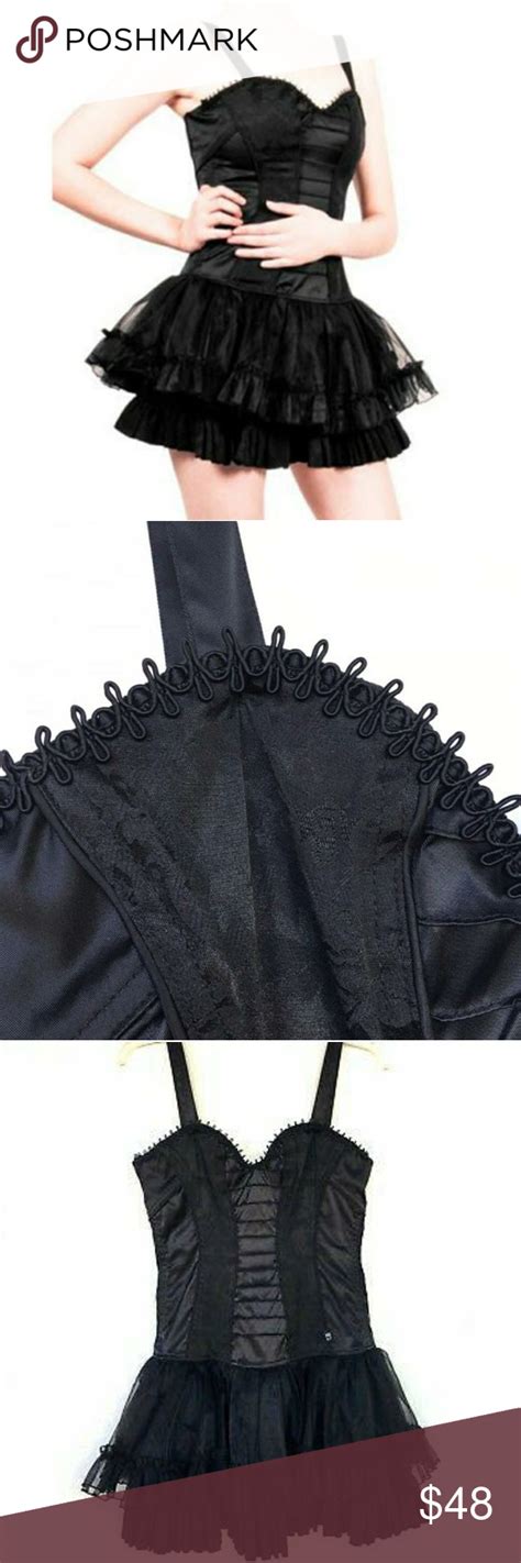 tripp nyc black brocade corset dress hot topic corset