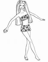 Barbie Gymnastics sketch template