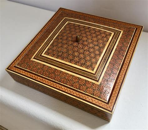 middle eastern persian micro mosaic inlaid jewelry box  sale  stdibs