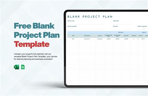 blank project plan template   excel google sheets
