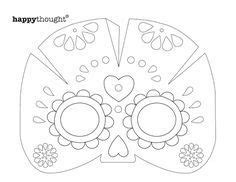 resultado de imagen  calavera mask template halloween crafts