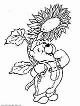 Pooh Coloring Pages Fall Winnie Friends Printable Getcolorings Picnic Hav Color sketch template