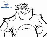 Monsters Monstres Sulley Cie Sully Monstros Boo Companhia Coloriages sketch template