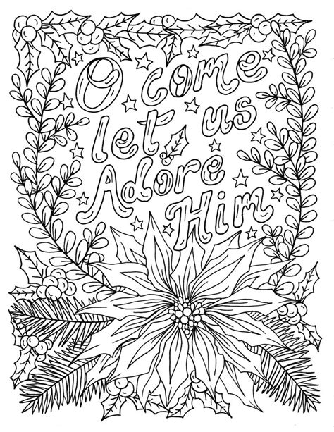 christian christmas coloring page adult coloring books art etsy