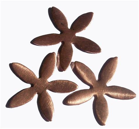 copper flower blank mm  cutout  enameling stamping texturing