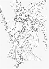 Fairy Coloring Lineart sketch template
