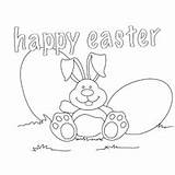 Bunny Easter Happy Surfnetkids Coloring sketch template