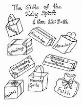 Spirit Gifts Holy Coloring Spiritual Pages Lds Color School Gift Sunday Catholic Clipart Sheets Ccg Crafts Kids Ghost Clip Children sketch template