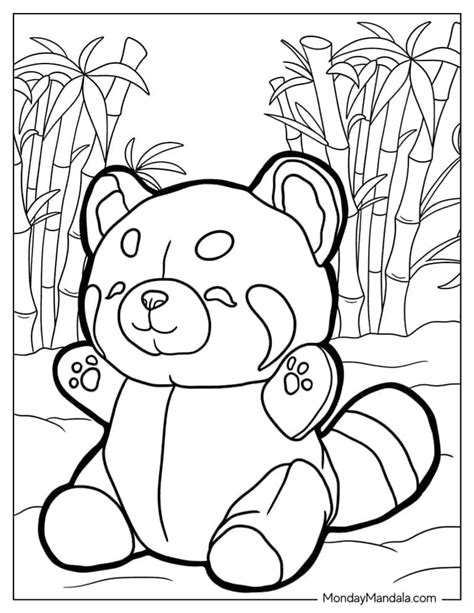 red panda coloring pages   printables