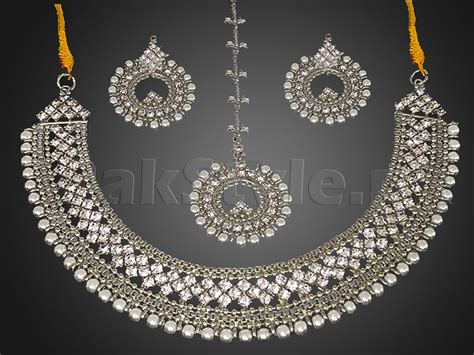 pearl silver jewellery set price  pakistan   designs reviews