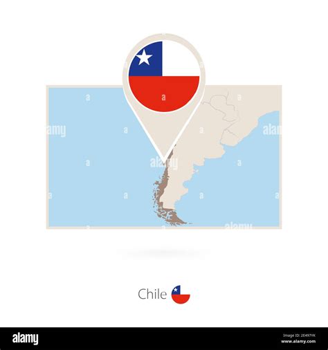 rectangular map  chile  pin icon  chile stock vector image art alamy