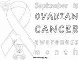 Coloring Cancer Pages Awareness Ovarian September Color Sheets Printable Choose Board sketch template