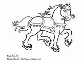 Horse Colouring sketch template